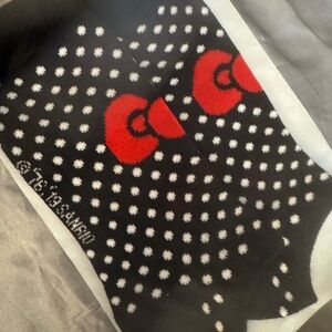 Sanrio Hello Kitty Red Bow Patterned ankle Socks - NWT in plain plastic